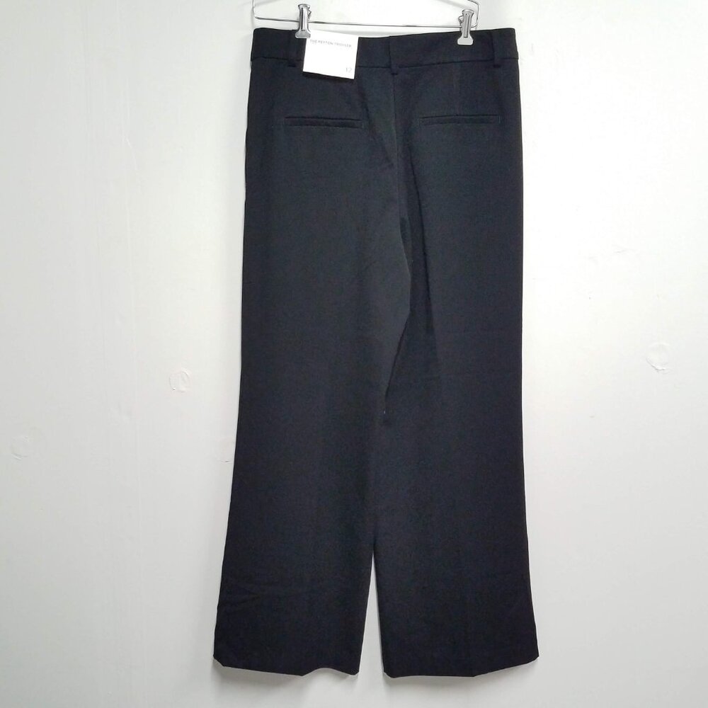 Ann Taylor LOFT The Peyton Trouser Black Bi-Stretch Womens 12 Wide Leg 35299479 - Picture 8 of 11